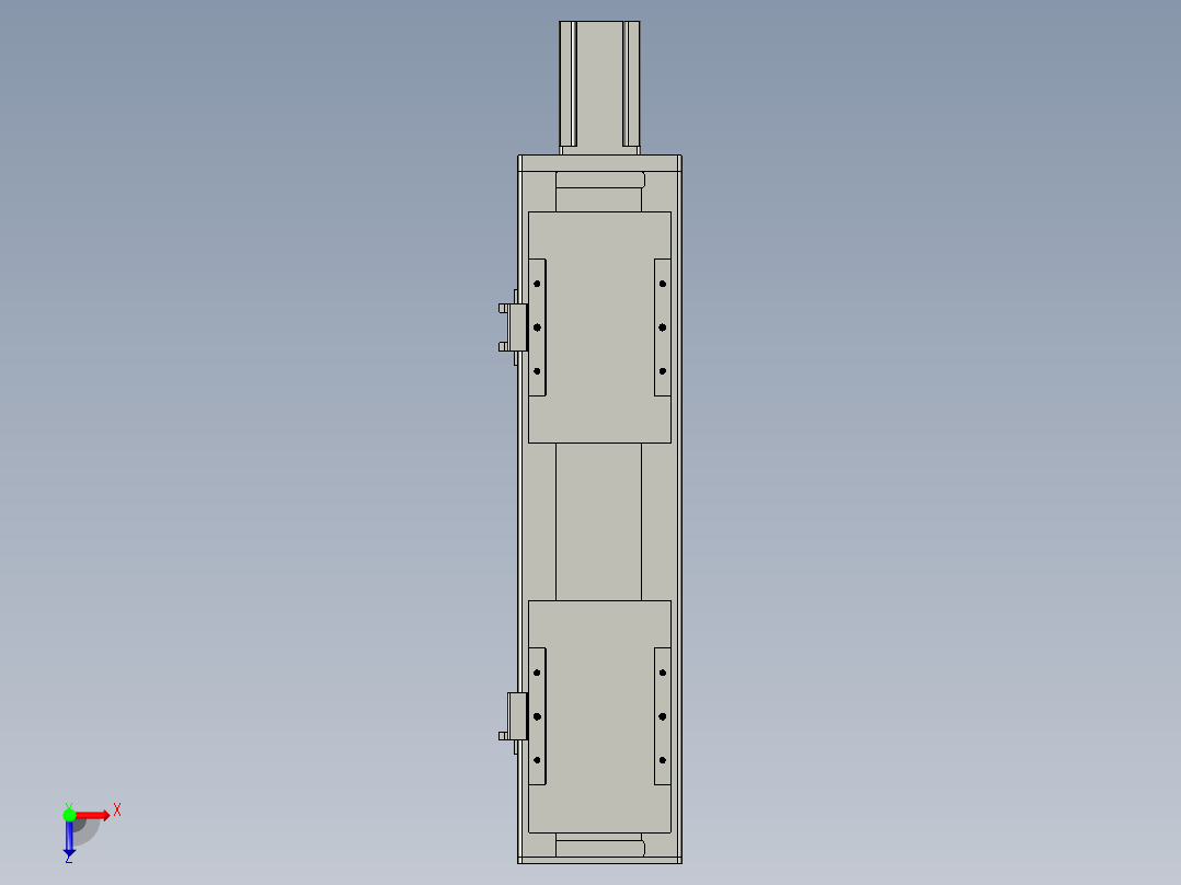 直线模组WG-LHC12-S250-M设计图纸俯视图