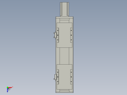 直线模组WG-LHC12-S250-M设计图纸俯视缩略图
