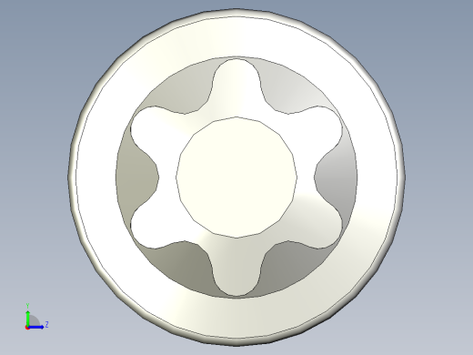 六角螺钉-Hexalobular_screw-M8-90-70-11-12.8-9.stp左视缩略图
