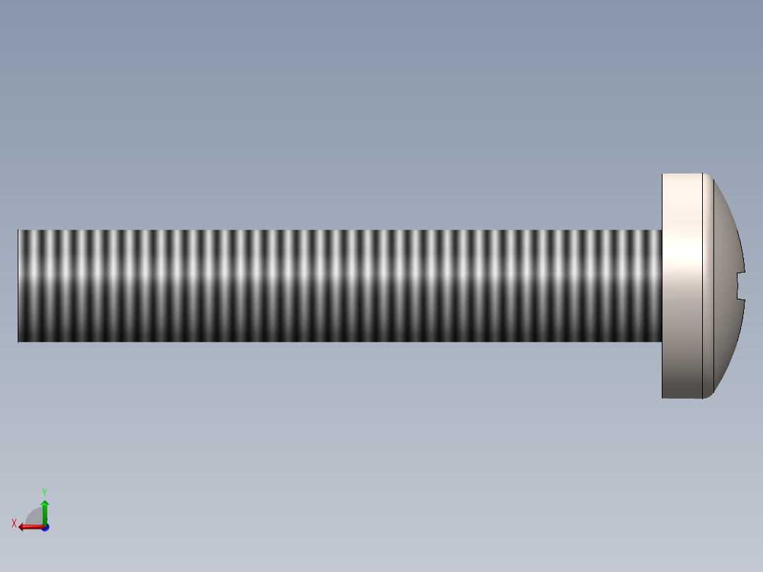 螺丝 M3.5 十字盘头-M3.5 x 20 Screw head.SLDPRT后视图