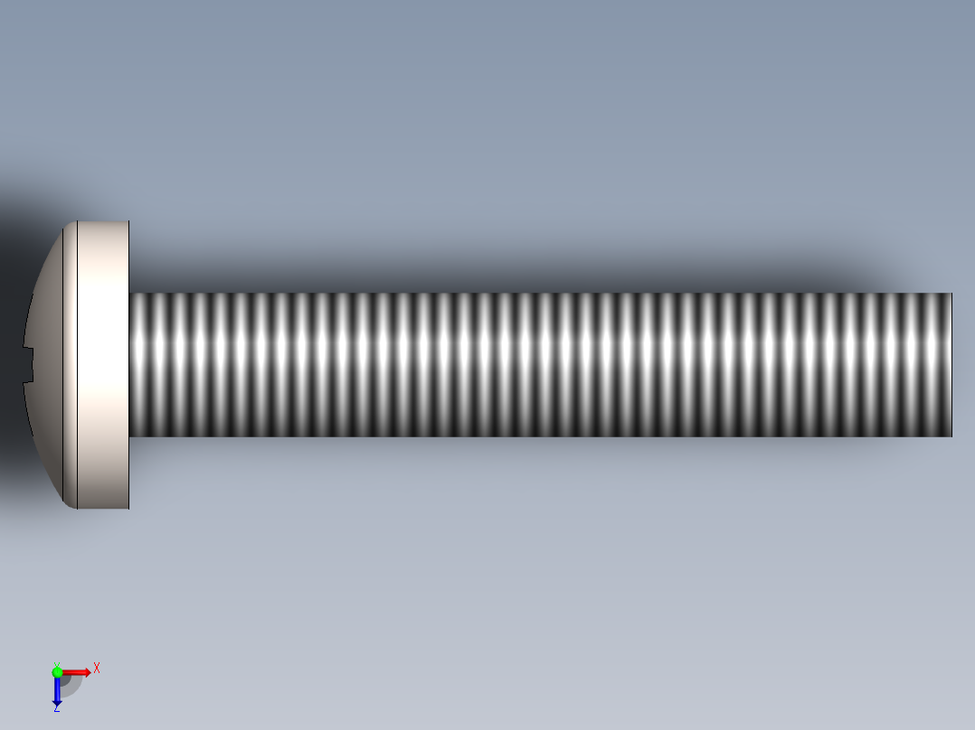螺丝 M3.5 十字盘头-M3.5 x 20 Screw head.SLDPRT俯视图