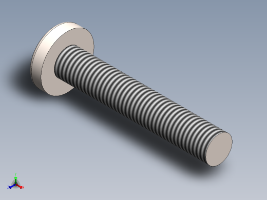 螺丝 M3.5 十字盘头-M3.5 x 20 Screw head.SLDPRT正等轴测缩略图