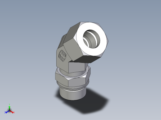 卡套式工业通用硬管接头EO_Adjustable_locknut_45_deg_elbow_VEE20ZSMORCF