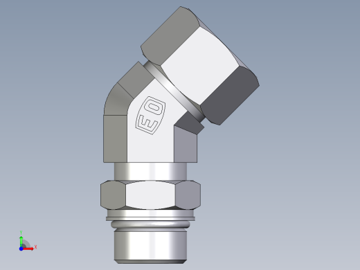 卡套式工业通用硬管接头EO_Adjustable_locknut_45_deg_elbow_VEE20ZSMORCF前视缩略图