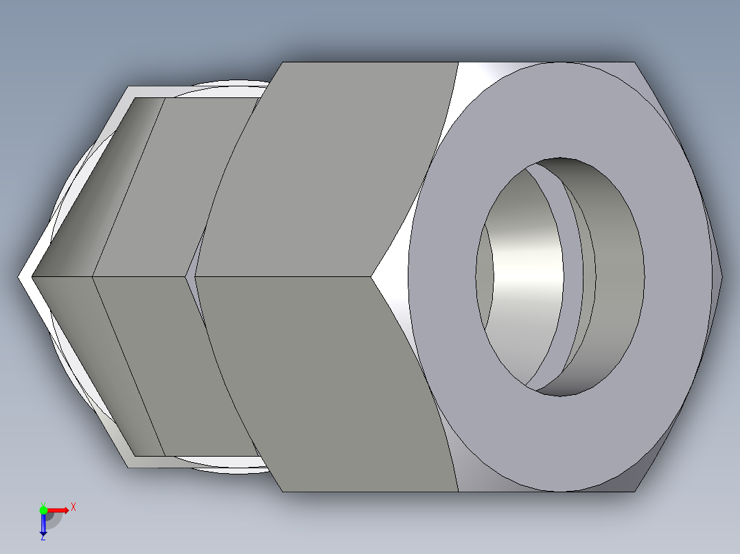 卡套式工业通用硬管接头EO_Adjustable_locknut_45_deg_elbow_VEE20ZSMORCF俯视图