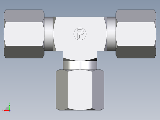 卡套式工业通用硬管接头EO_Union_tee_T06ZSCF后视缩略图