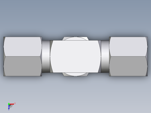 卡套式工业通用硬管接头EO_Union_tee_T06ZSCF俯视缩略图
