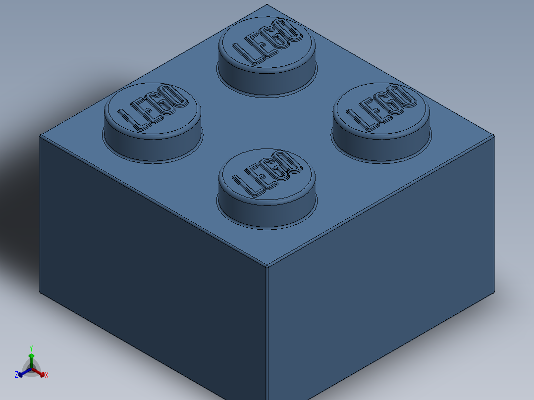 乐高套装 4421基本积木-4201235 - 3003 Medium Blue Brick 2 x 2.SLDPRT