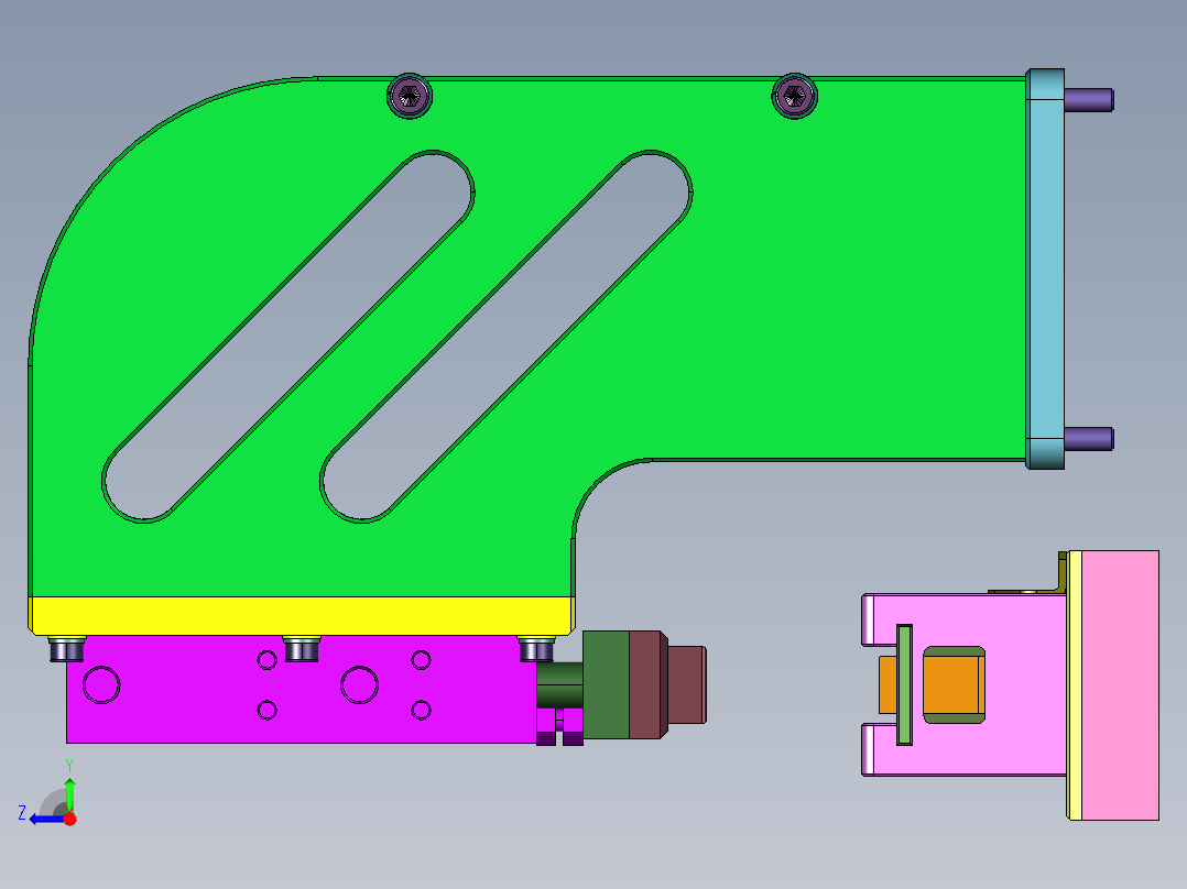 大压力药粉压制机右视图