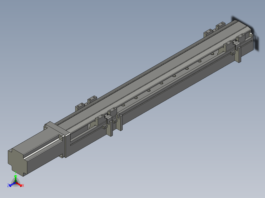 直线模组LHA6-S400-M-200W(16丝杆)设计图纸主视图