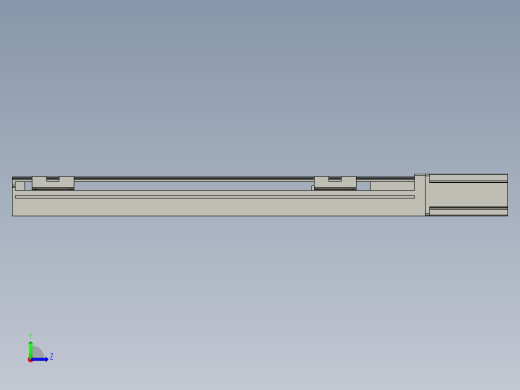 直线模组LHA6-S400-M-200W(16丝杆)设计图纸左视缩略图