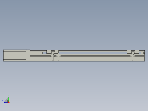 直线模组LHA6-S400-M-200W(16丝杆)设计图纸右视缩略图