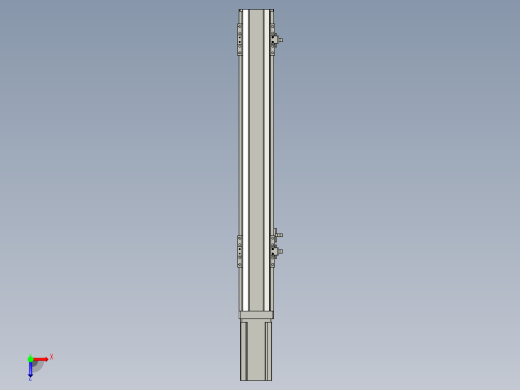 直线模组LHA6-S400-M-200W(16丝杆)设计图纸俯视缩略图