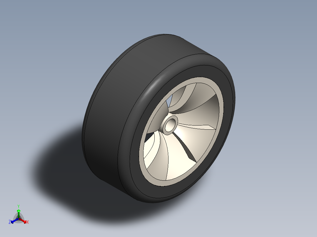 车轮正等轴测图