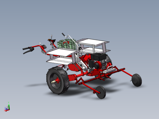 山地移栽机三维模型+CAD+动画视频设计资料