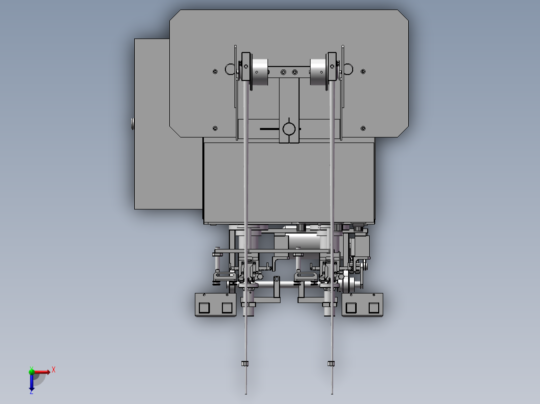 自动转向绕线机俯视图