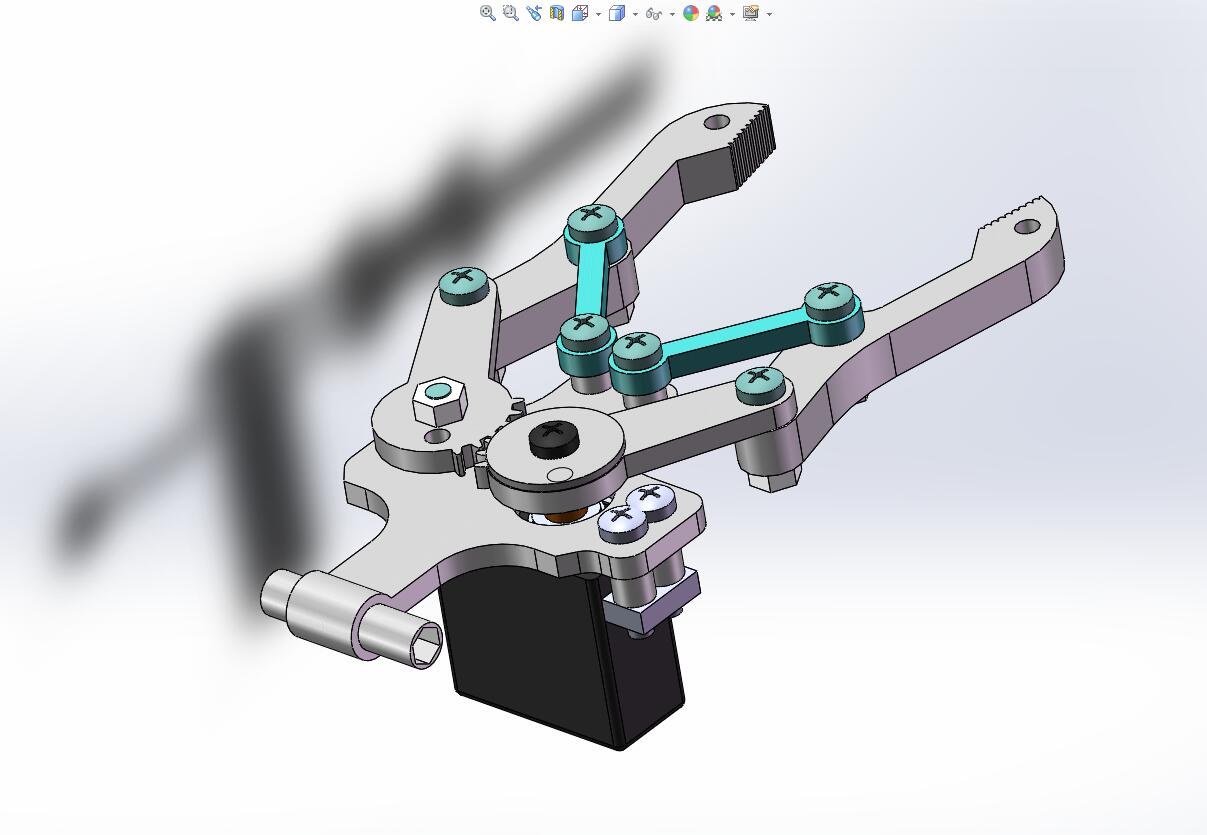 四自由度平行四边形机械手设计含动画仿真三维SW模型建模+CAD图纸+说明书