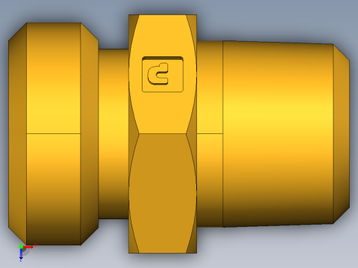 倒齿式工业管接头Ball-End Joint Adapter to Male Pipe 127HB-8-6俯视缩略图