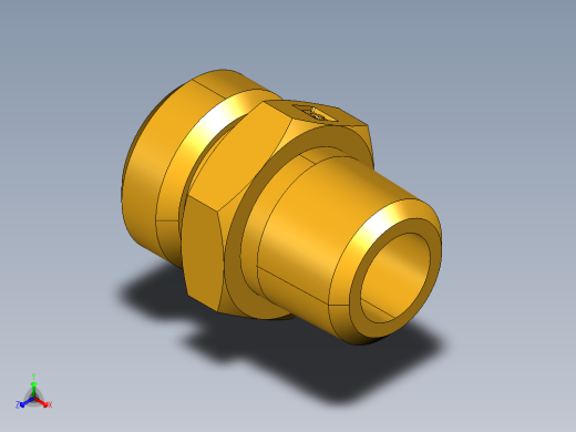 倒齿式工业管接头Ball-End Joint Adapter to Male Pipe 127HB-8-6正等轴测缩略图