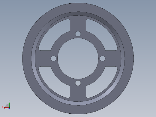 皮带轮-1--sw三维 3d模型设计图后视缩略图