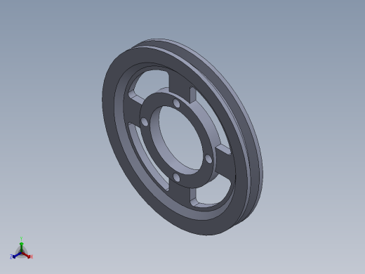 皮带轮-1--sw三维 3d模型设计图正等轴测缩略图