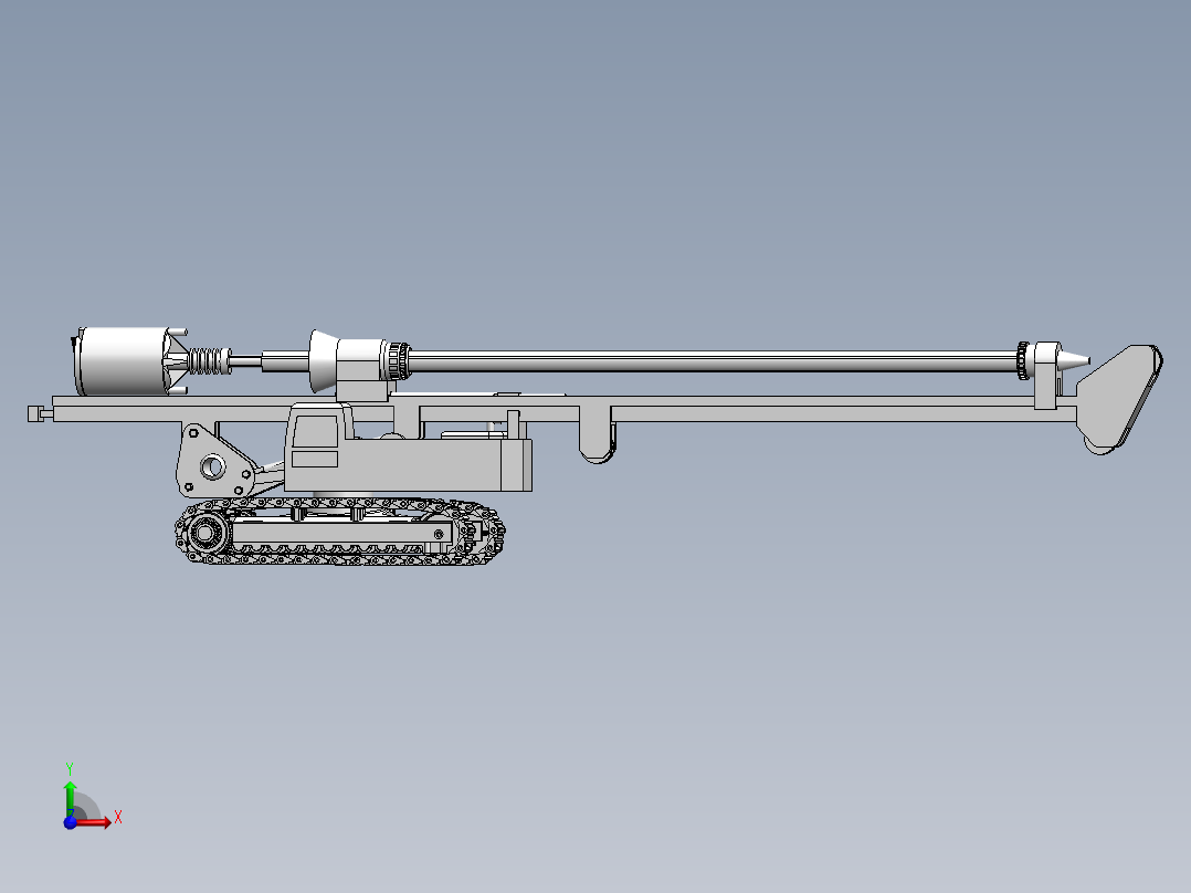 履带式工程钻机前视图