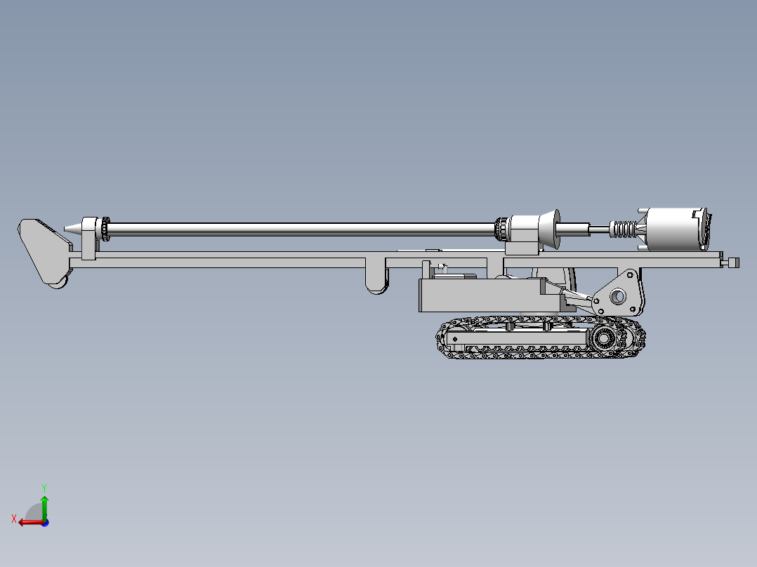 履带式工程钻机后视图