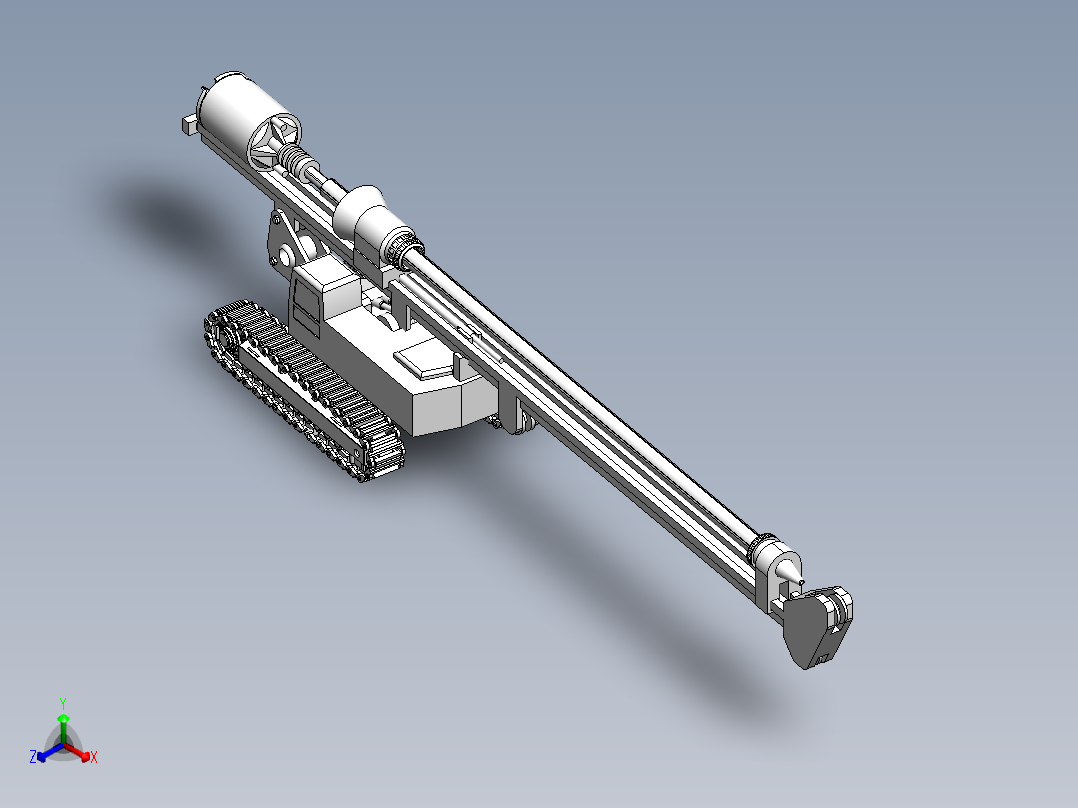 履带式工程钻机正等轴测图