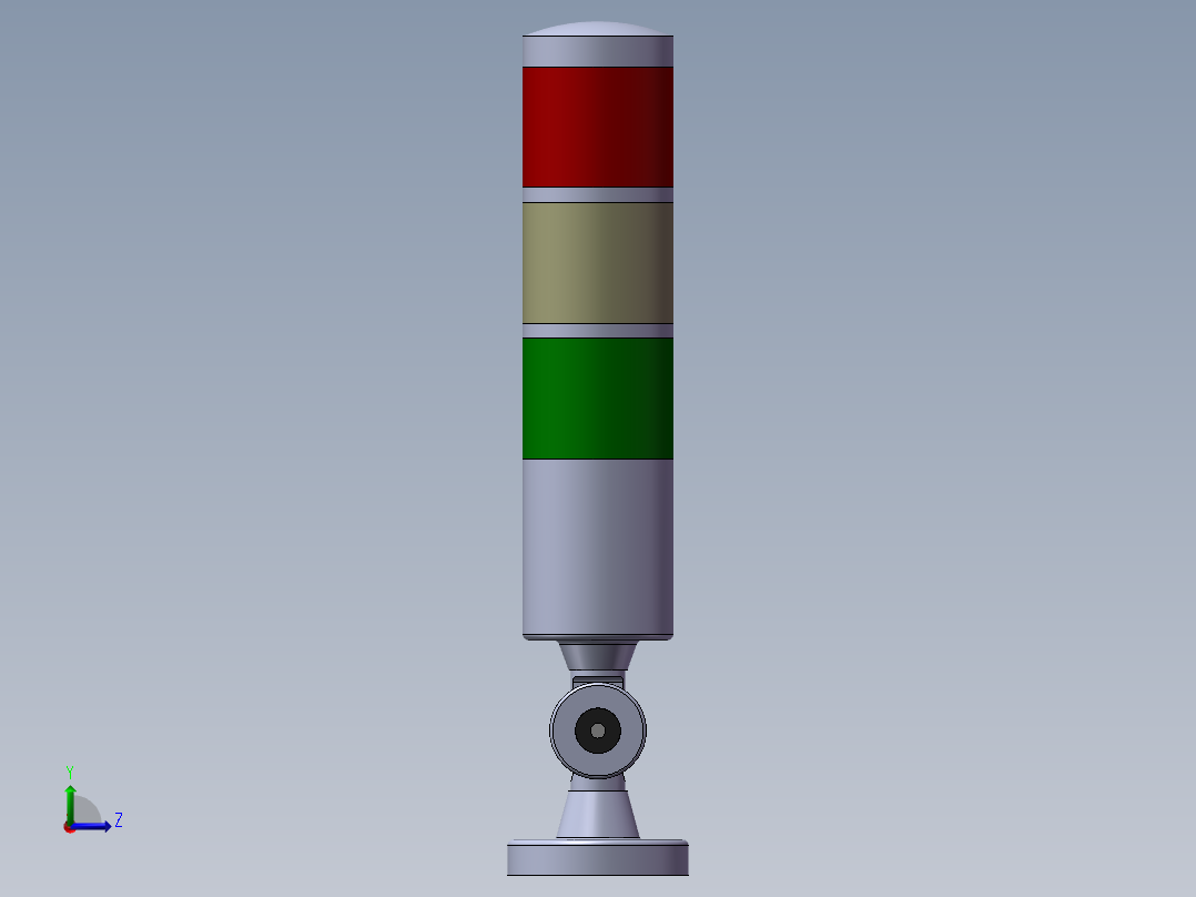 HNTD-D50-24V-折叠报警灯左视图