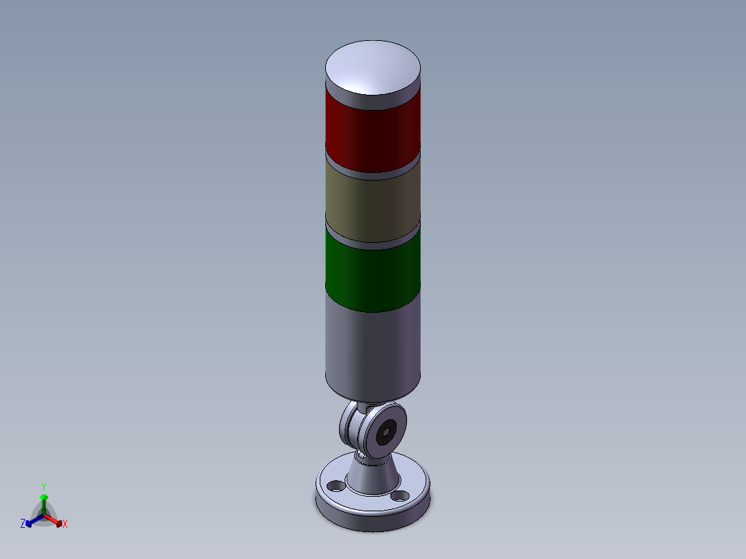 HNTD-D50-24V-折叠报警灯正等轴测图