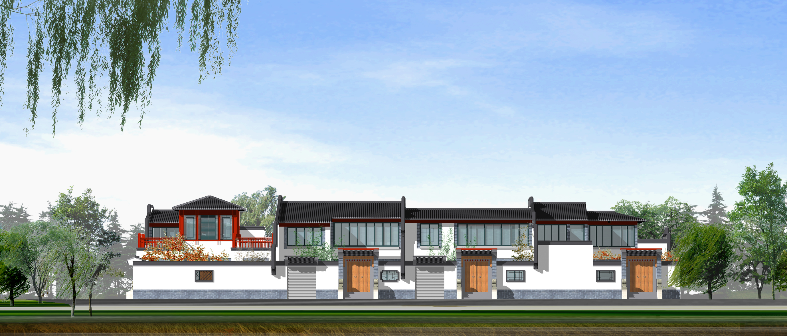 北方四合院建筑带效果图1