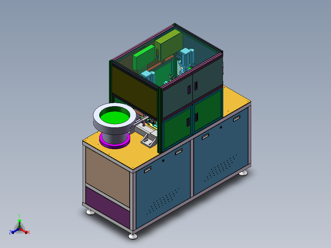 碶芯自动组装设备sw16正等轴测图