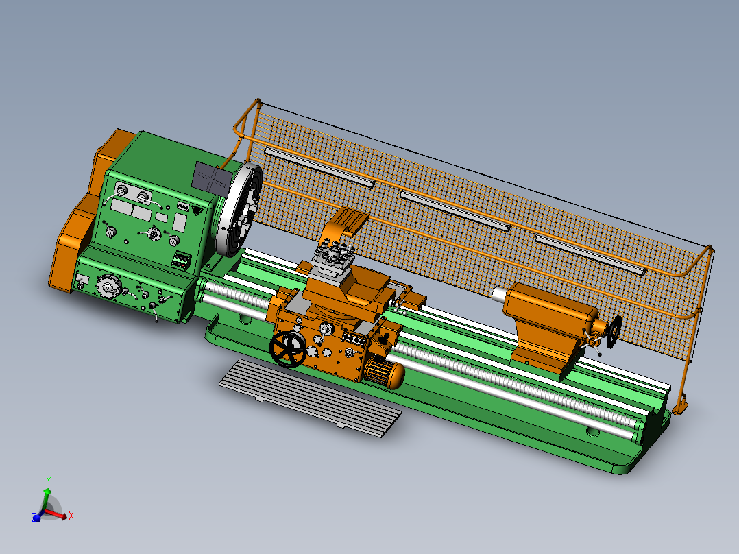 Lathe Machine 1M65车床step