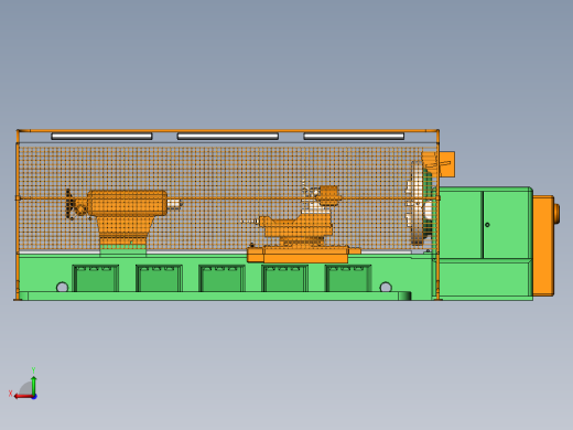 Lathe Machine 1M65车床step后视缩略图