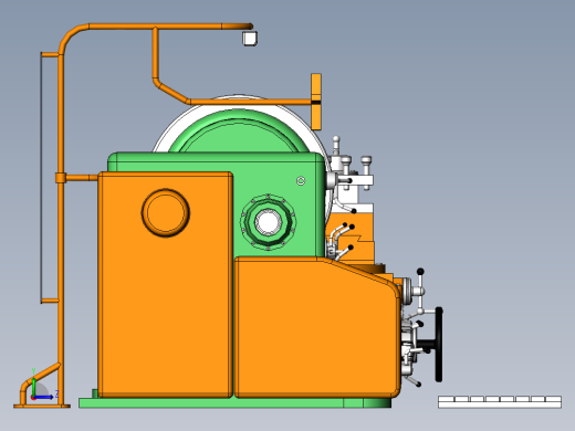 Lathe Machine 1M65车床step左视缩略图