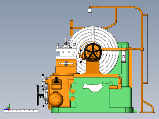 Lathe Machine 1M65车床step右视缩略图