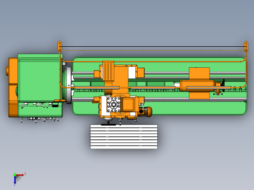 Lathe Machine 1M65车床step俯视缩略图