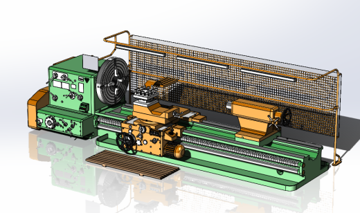 Lathe Machine 1M65车床step缩略图
