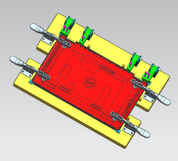 笔记本电脑外壳测量螺丝孔位置度检具模型