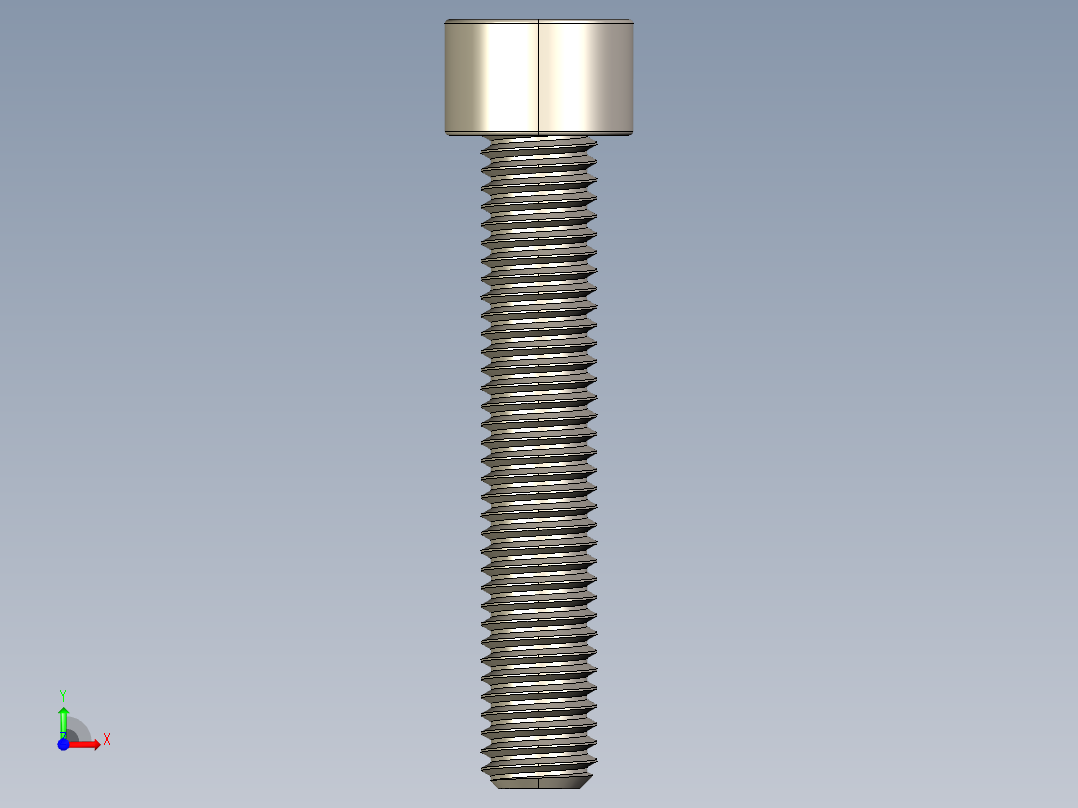 Screw_DIN_912_M8x45F_A2.STEP公制内六角螺钉前视图
