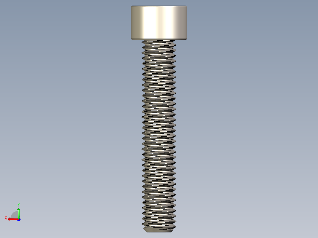 Screw_DIN_912_M8x45F_A2.STEP公制内六角螺钉后视图