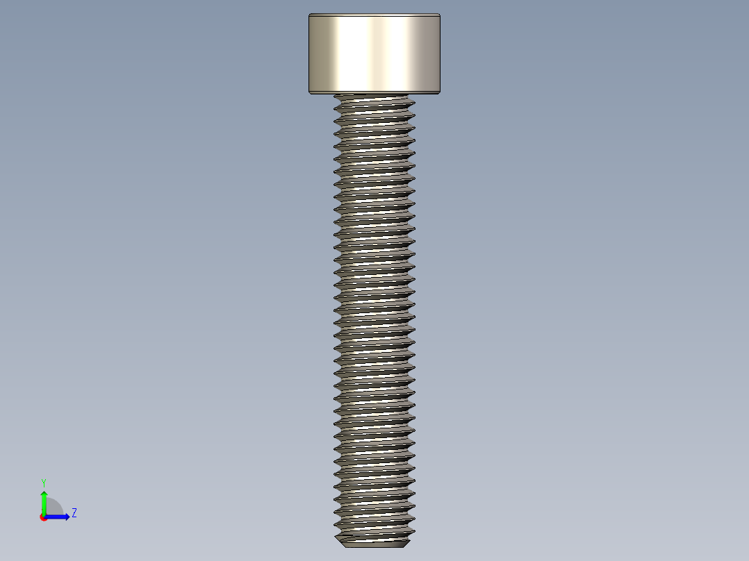 Screw_DIN_912_M8x45F_A2.STEP公制内六角螺钉左视图