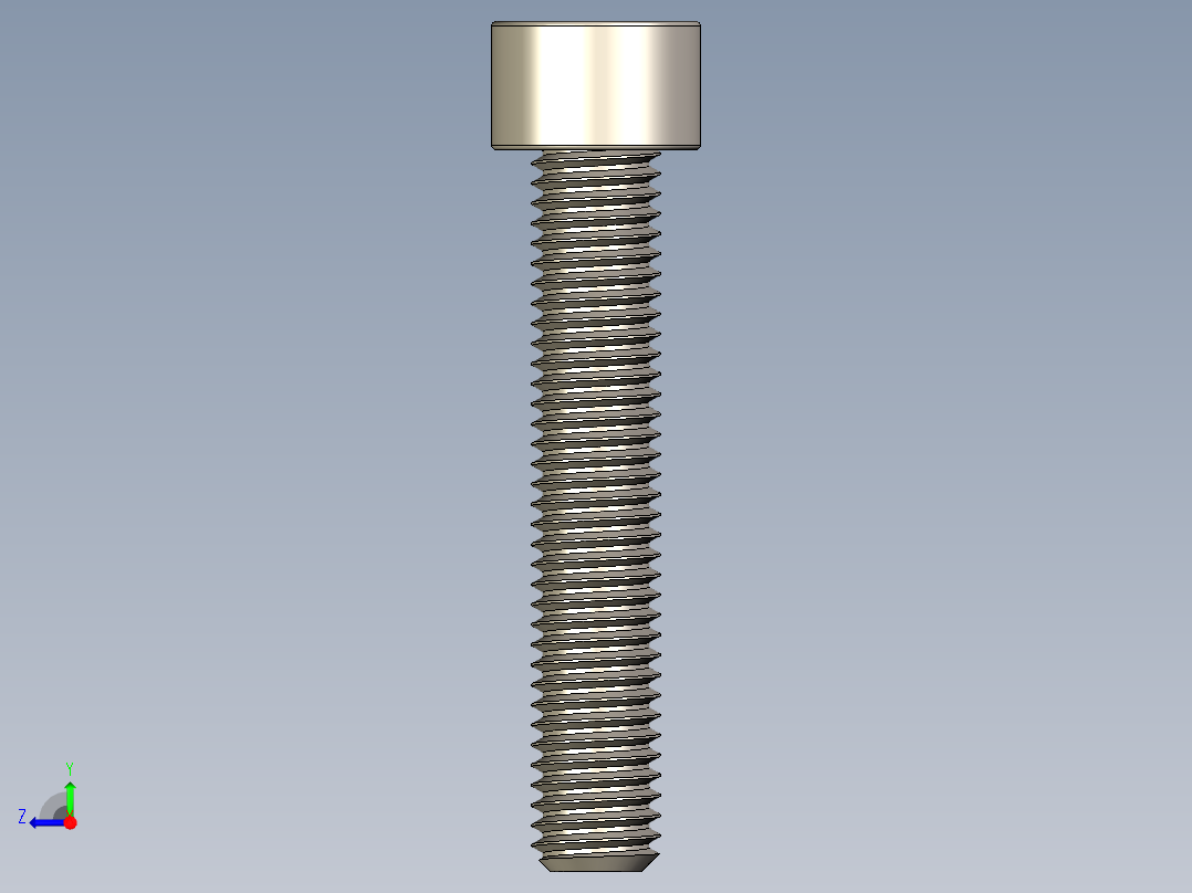 Screw_DIN_912_M8x45F_A2.STEP公制内六角螺钉右视图