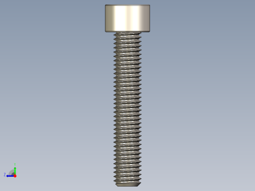 Screw_DIN_912_M8x45F_A2.STEP公制内六角螺钉右视缩略图