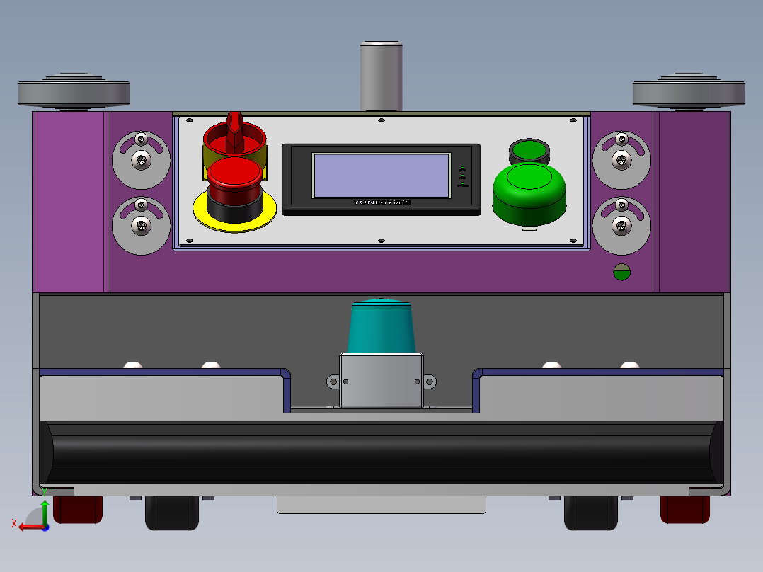 潜伏智能AGV小车模型后视图