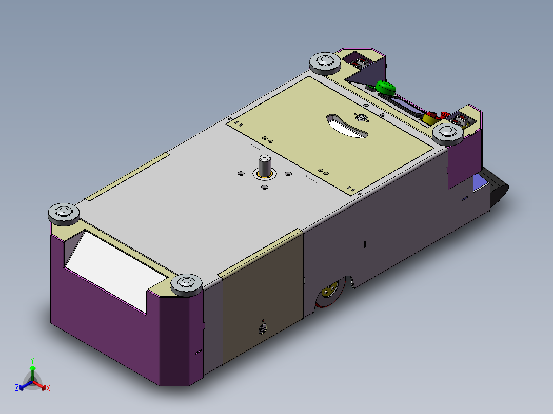 潜伏智能AGV小车模型正等轴测图