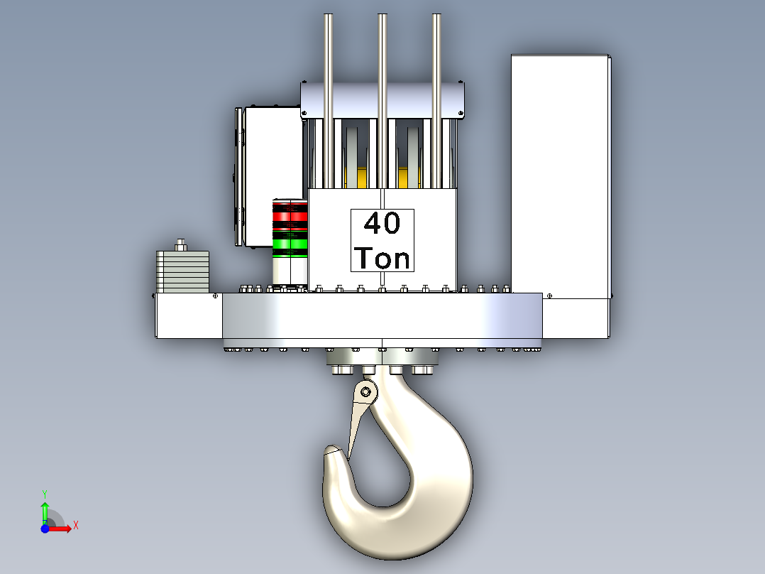 电动吊钩滑车40T前视图