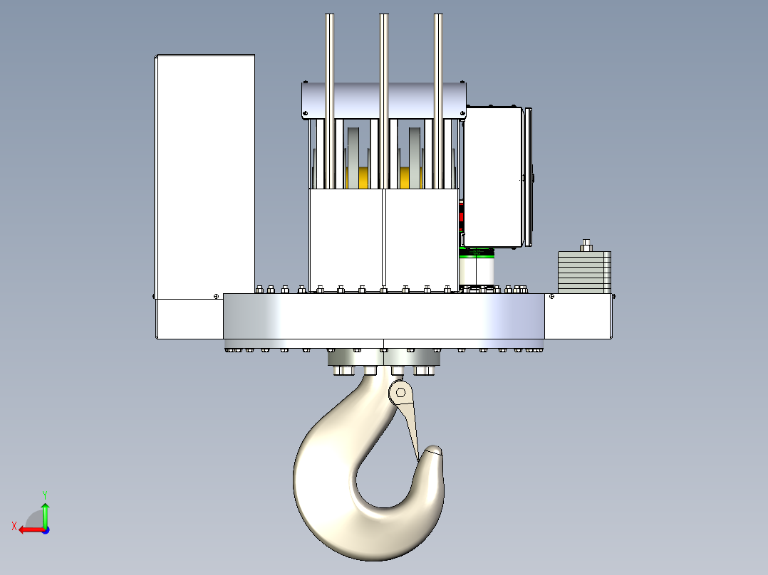电动吊钩滑车40T后视图