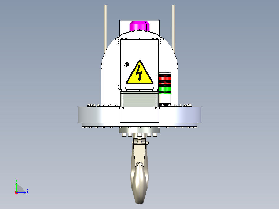 电动吊钩滑车40T左视图