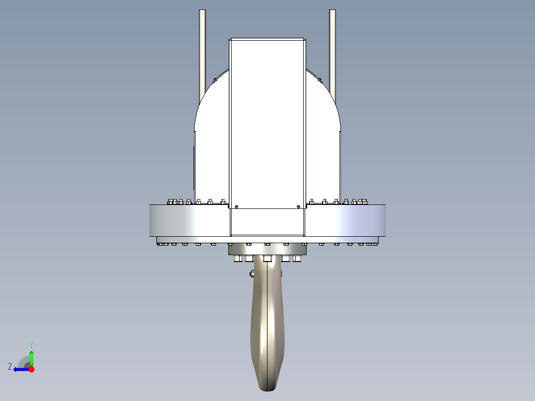 电动吊钩滑车40T右视图